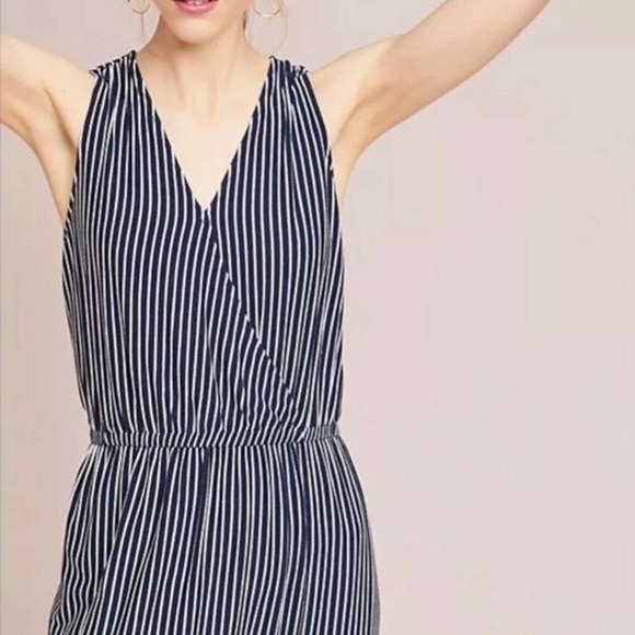 Anthro Sunday in Brooklyn Carine Blue Stripe Dress Size S Small - Picture 2 of 9